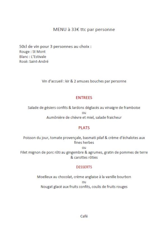 Menus de groupe - Le Bistrot Gare - restaurant SAINT-MEDARD-EN-JALLES - restaurant SAINT-MEDARD-EN-JALLES