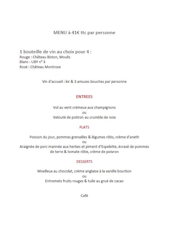 Menus de groupe - Le Bistrot Gare - restaurant SAINT-MEDARD-EN-JALLES - restaurant a faire SAINT-MEDARD-EN-JALLES