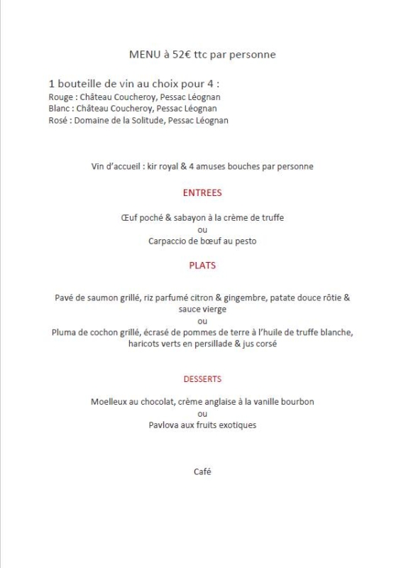 Menus de groupe - Le Bistrot Gare - restaurant SAINT-MEDARD-EN-JALLES - restaurant saint médard en jalles ouvert le dimanche